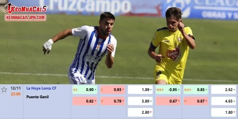 Soi kèo chi tiết nhất cho trận đấu giữa Lorca Deportiva vs Puente Genil