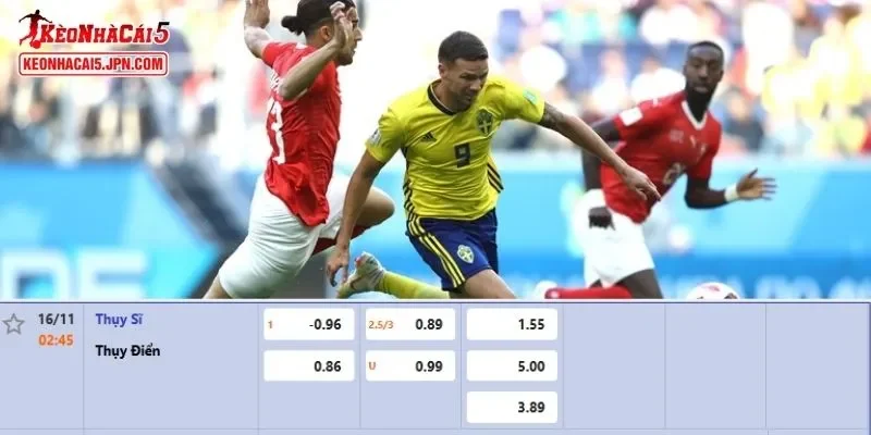 Soi kèo chi tiết nhất cho trận đấu giữa Thụy Sĩ vs Thụy Điển