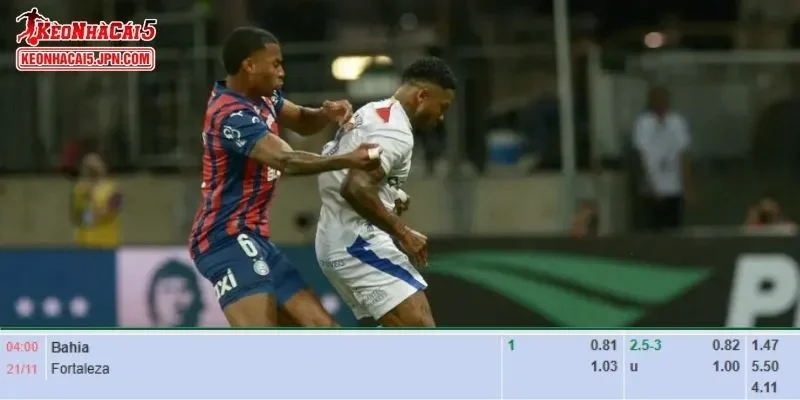 Tỷ lệ kèo chi tiết của trận Bahia vs Fortaleza