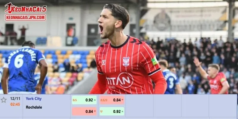 Tỷ lệ kèo chi tiết của trận York City vs Rochdale
