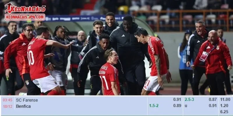 Phân tích tỷ lệ kèo đầy đủ nhất cho trận đấu Farense vs Benfica